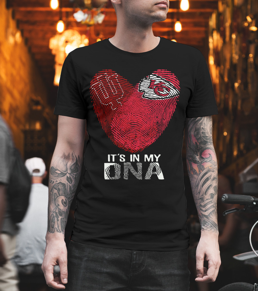 Indiana Hoosiers Kansas City Chiefs Heart It's In My Dna T-Shirt
