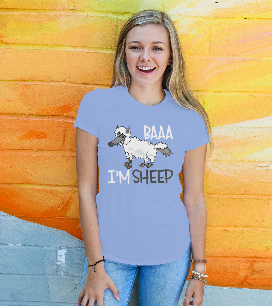 Baaa I'm A Sheep Funny Cartoon T-Shirt