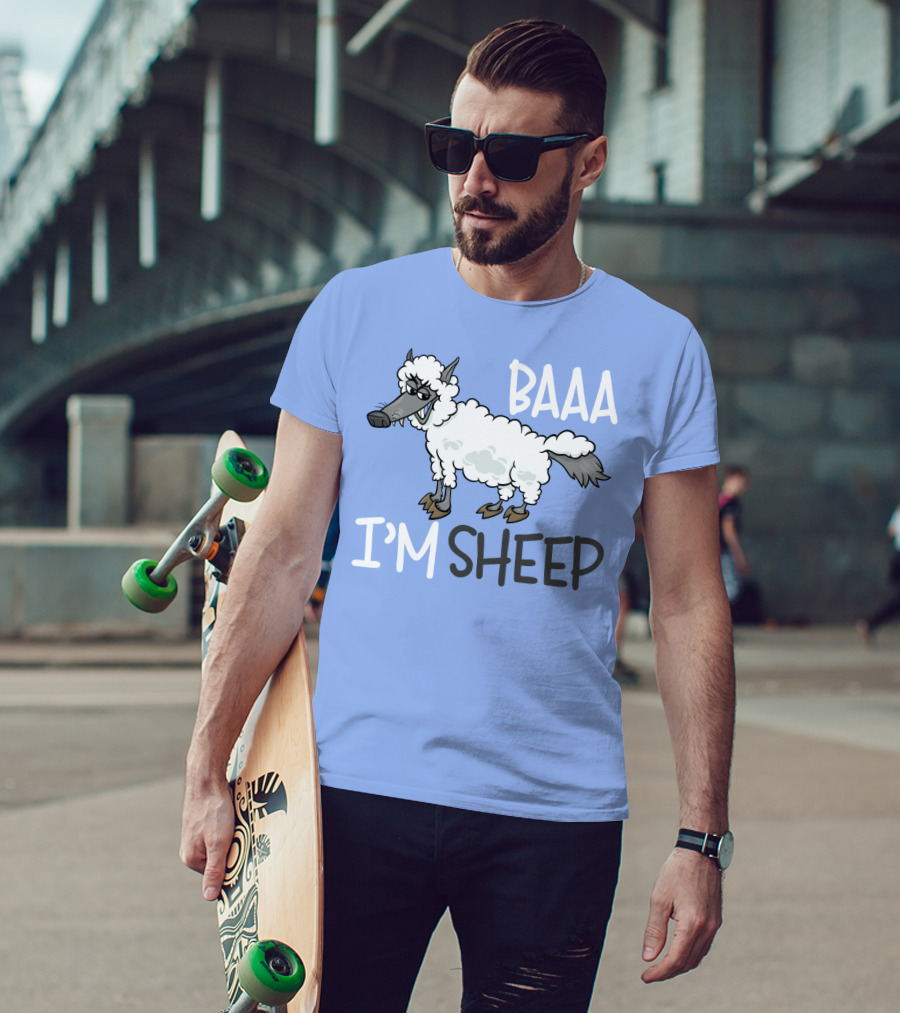 Baaa I'm A Sheep Funny Cartoon T-Shirt
