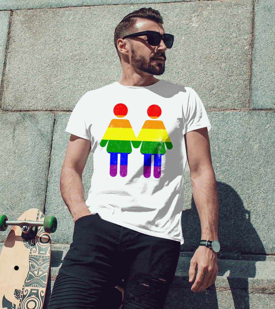 Love Is Love No Matter Lesbian Pride Rainbow Couple T-Shirt
