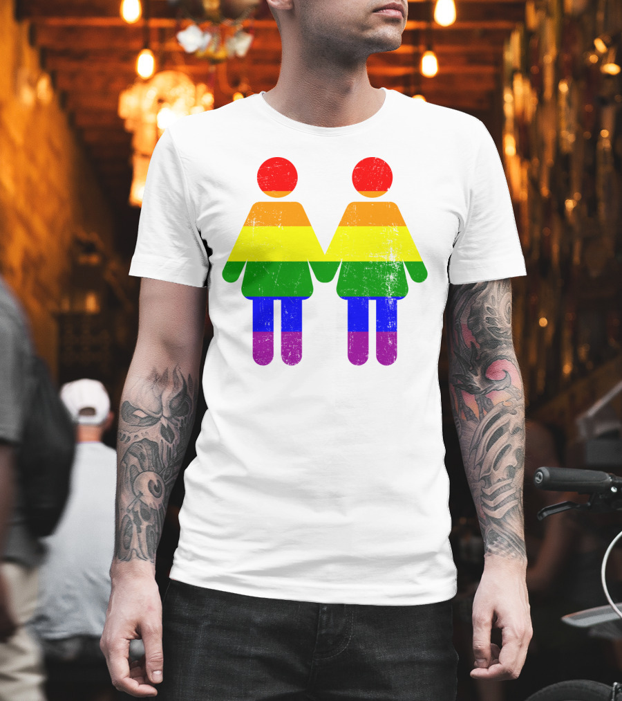 Love Is Love No Matter Lesbian Pride Rainbow Couple T-Shirt