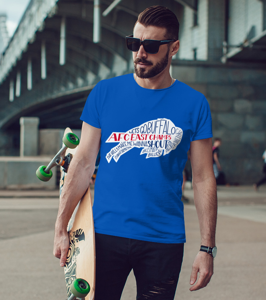 AFC East Champs Let's Go Buffalo Bills Mafia Shout T-Shirt