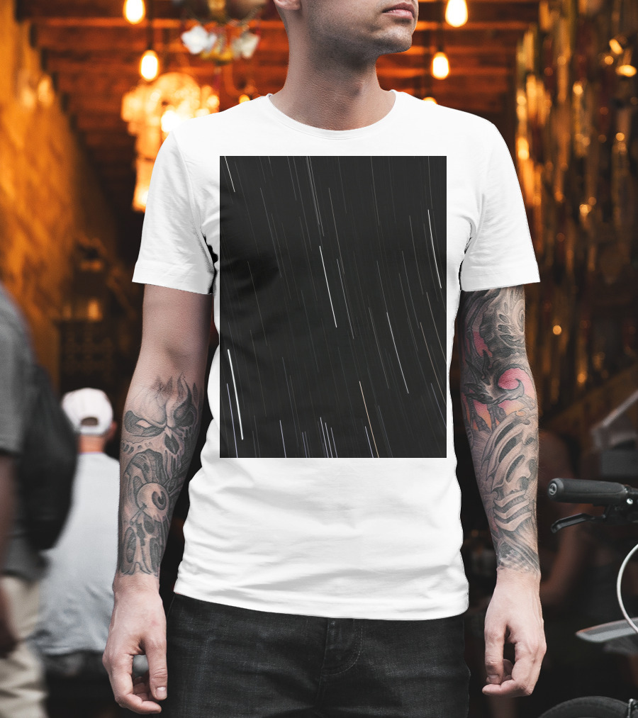 Back to Basics Scratch Night Sky Stripes T-Shirt