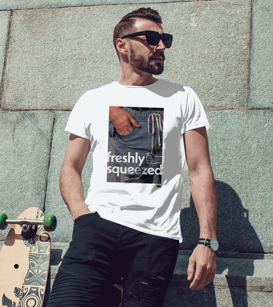 Aew Freshly Squeezed Orange Cassidy Pocket Kris Statlander T-Shirt