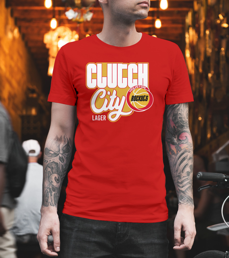 Houston Rockets Clutch City Lager Basketball Vernon Maxwell T-Shirt
