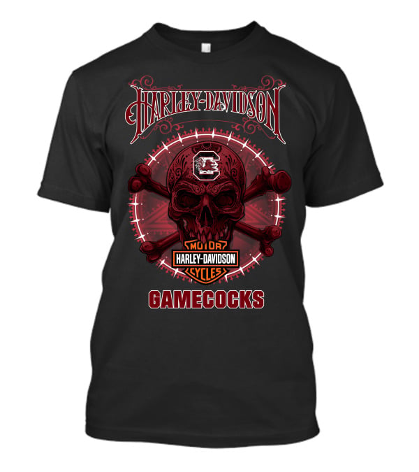 Harley Davidson South Carolina Gamecocks Skull T-Shirt