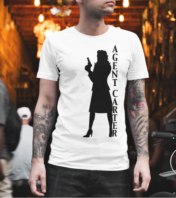 Agent Carter Shadow Figure Noir T-Shirt Agent Carter Shadow Figure Noir T-Shirt