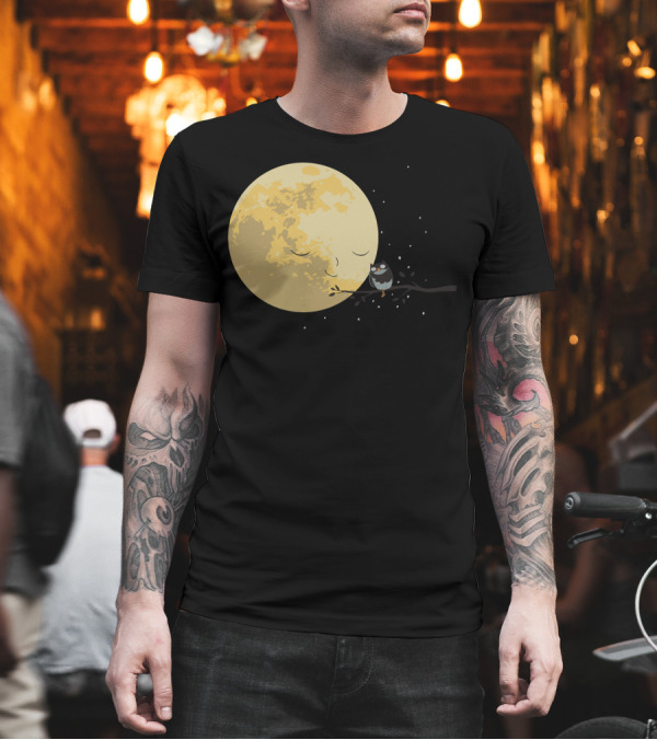 Sleeping Moon with Bird and Stars T-Shirt Sleeping Moon with Bird and Stars T-Shirt
