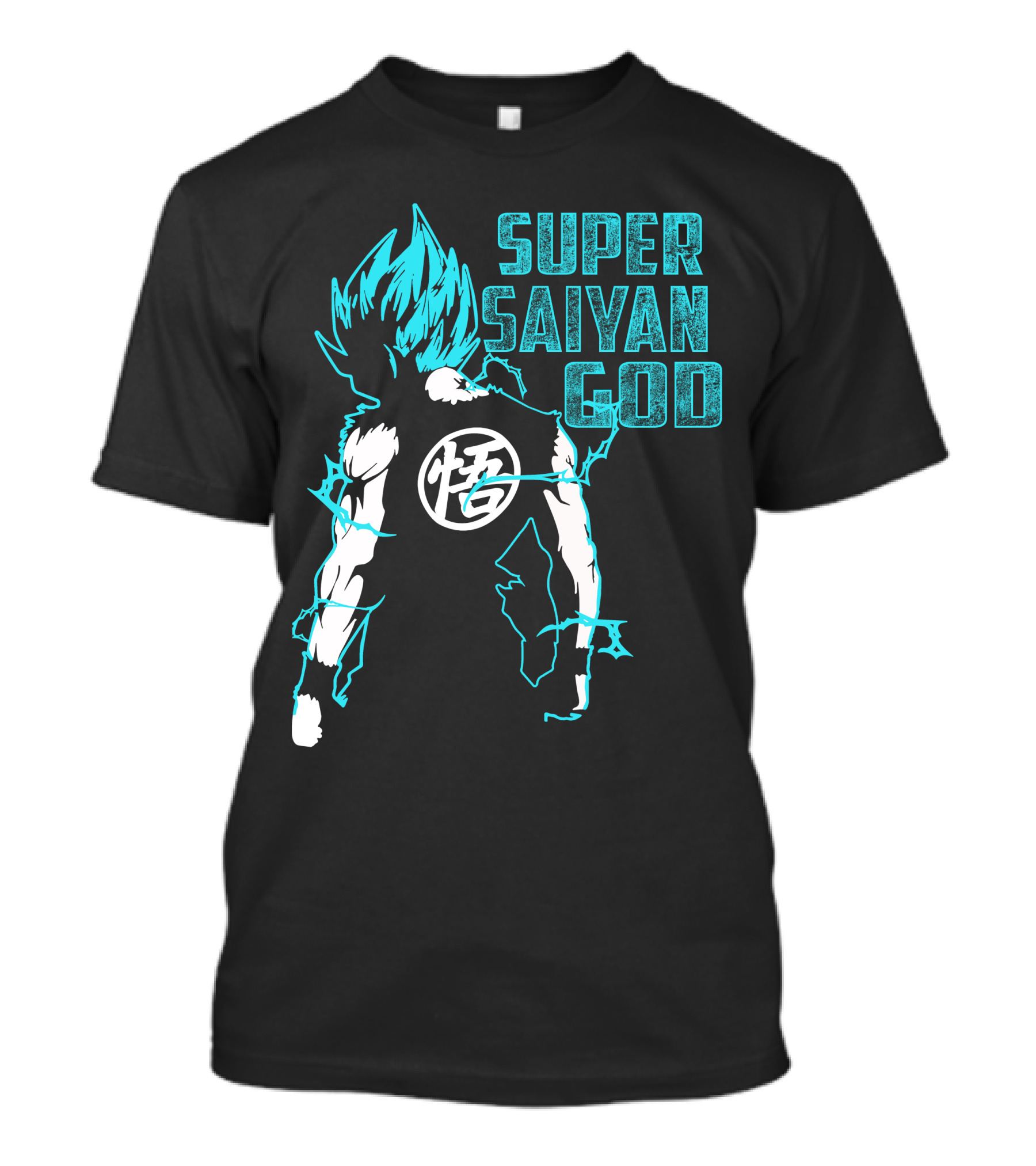 Super Saiyan God DB Super Goku Blue Aura Power Up T-Shirt