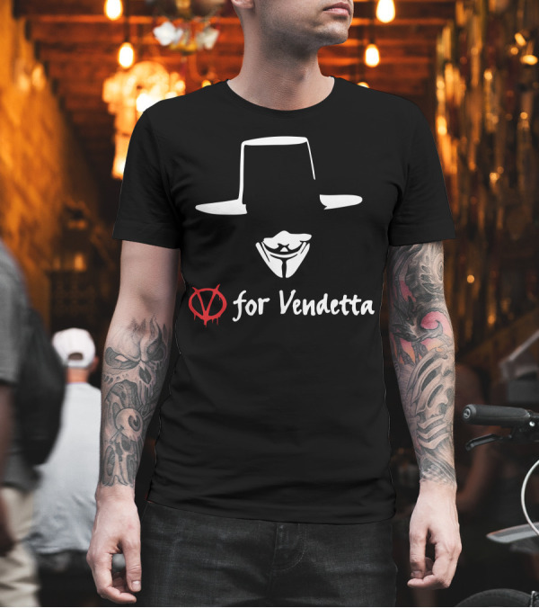 V For Vendetta Guy Fawkes Mask T-Shirt V For Vendetta Guy Fawkes Mask T-Shirt