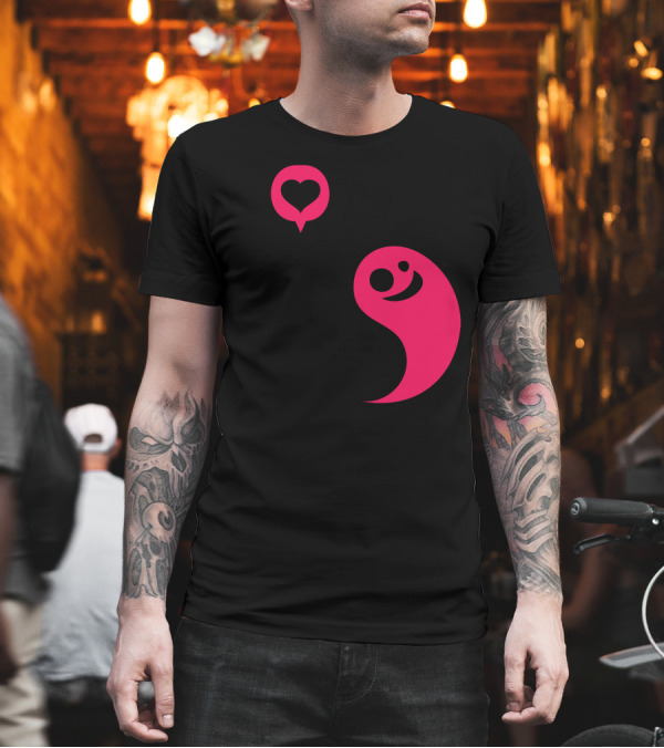 Yin Yang Love Heart and Skull T-Shirt Yin Yang Love Heart and Skull T-Shirt