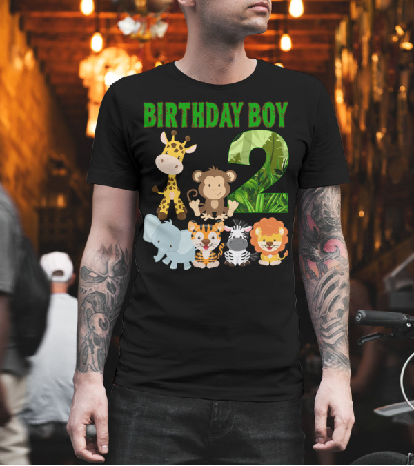 Birthday Boy Two Safari Animals T-Shirt Birthday Boy Two Safari Animals T-Shirt