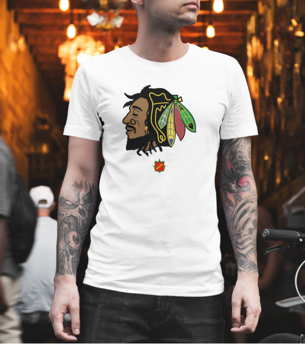 Rasta Hawk Reggae Blackhawks Rasta Leaf Iconic T-Shirt Rasta Hawk Reggae Blackhawks Rasta Leaf Iconic T-Shirt