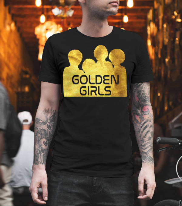 Golden Girls Silhouette Portrait Gold Texture T-Shirt Golden Girls Silhouette Portrait Gold Texture T-Shirt