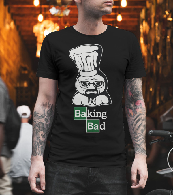 Baking Bad Chef Character Icon with Breaking Bad T-Shirt Baking Bad Chef Character Icon with Breaking Bad T-Shirt