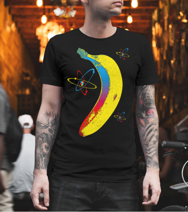 Atomic Banana Pop Art with Vibrant Atomic Symbols T-Shirt Atomic Banana Pop Art with Vibrant Atomic Symbols T-Shirt