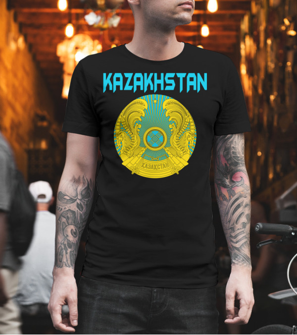 Kazakhstan Emblem Official State T-Shirt Kazakhstan Emblem Official State T-Shirt