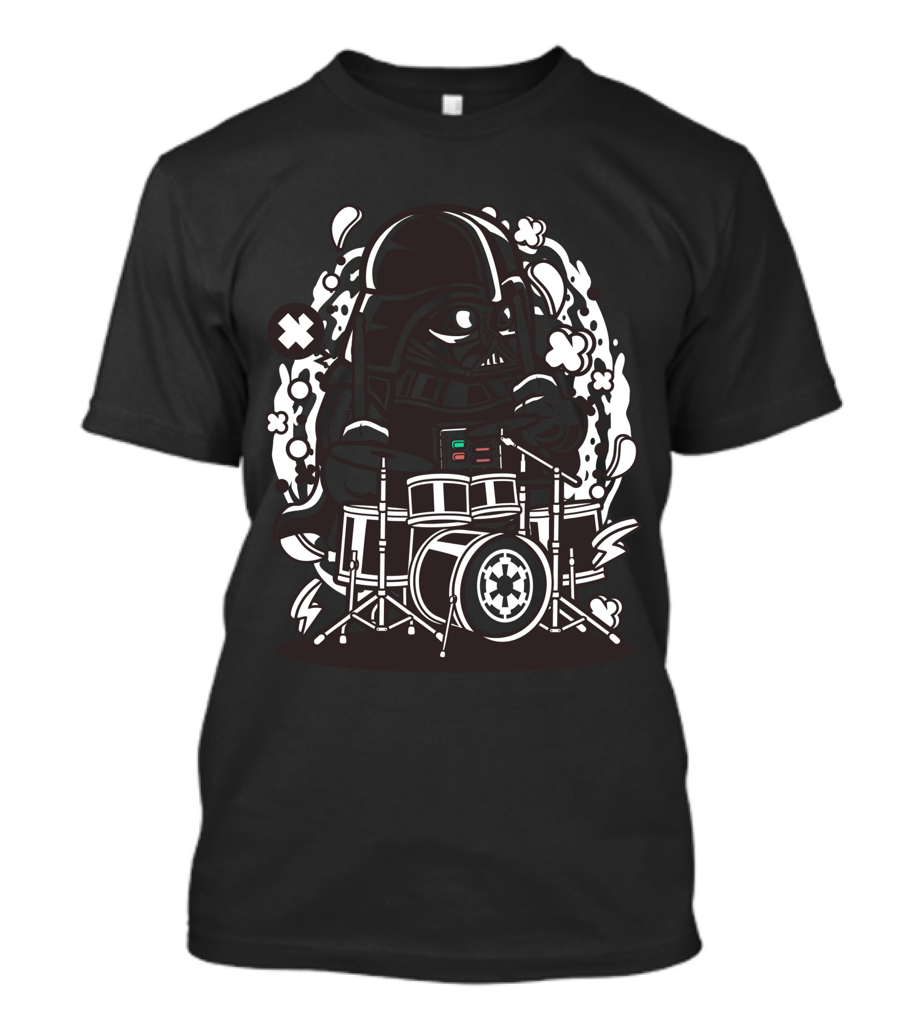 Vader Playing Drums Star Wars T-Shirt