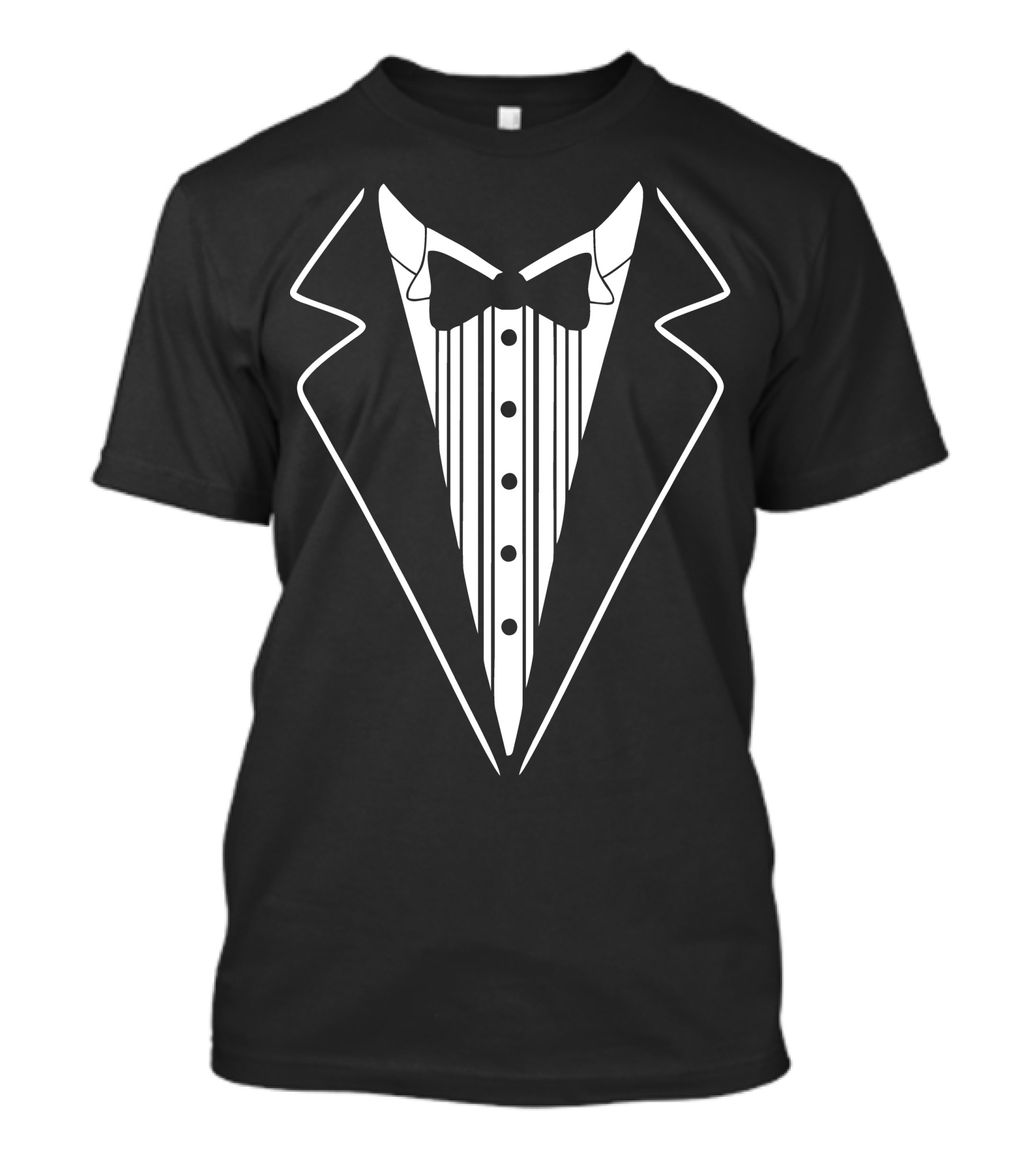 Tuxedo Suit Bow Tie Black And White Formal Attire T-Shirt