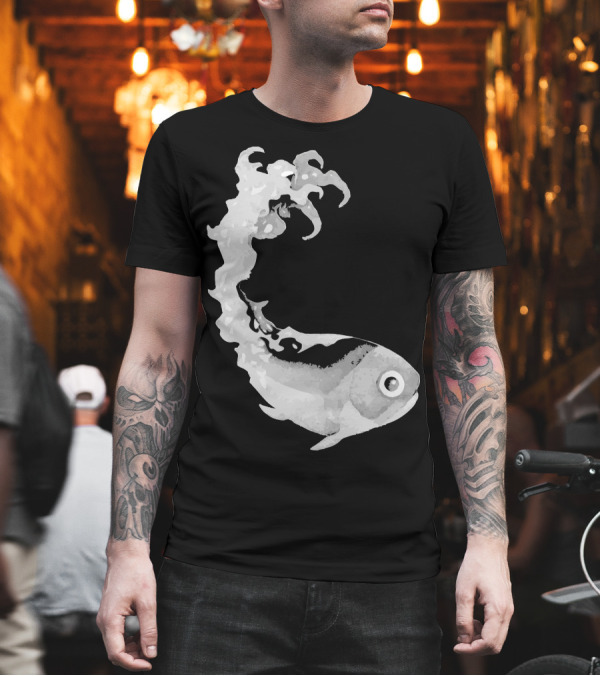 Fish with Squid Tentacles Transformation T-Shirt Fish with Squid Tentacles Transformation T-Shirt