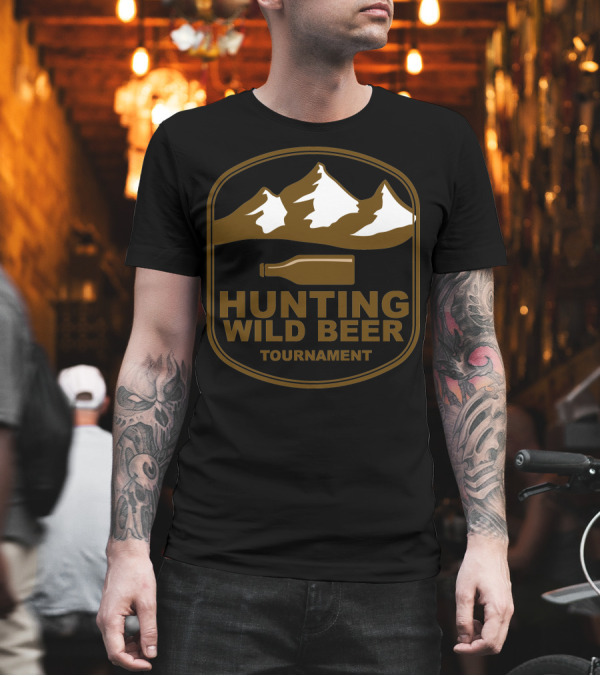 Mountains Over Beer Bottle Hunting Wild Beer Tournament T-Shirt Mountains Over Beer Bottle Hunting Wild Beer Tournament T-Shirt