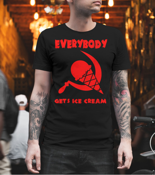 Everybody Gets Ice Cream Red Soviet Sickle Hammer T-Shirt Everybody Gets Ice Cream Red Soviet Sickle Hammer T-Shirt