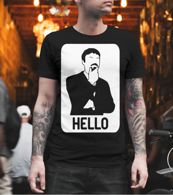 Ashens Pensive Silhouette Hello T-Shirt Ashens Pensive Silhouette Hello T-Shirt