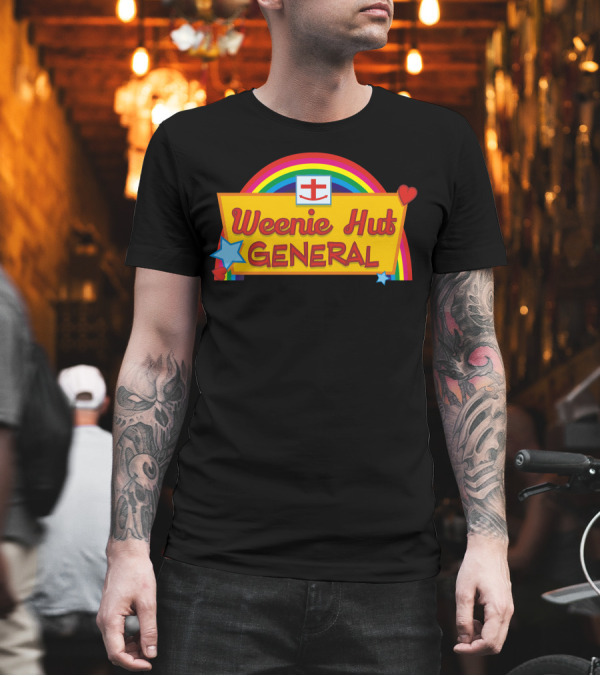 Weenie Hut General Rainbow Logo with Stars and Heart T-Shirt Weenie Hut General Rainbow Logo with Stars and Heart T-Shirt