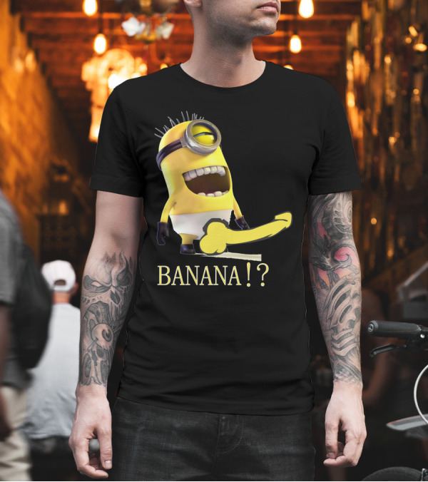 Minion Character Holding Banana? Funny Meme T-Shirt Minion Character Holding Banana? Funny Meme T-Shirt