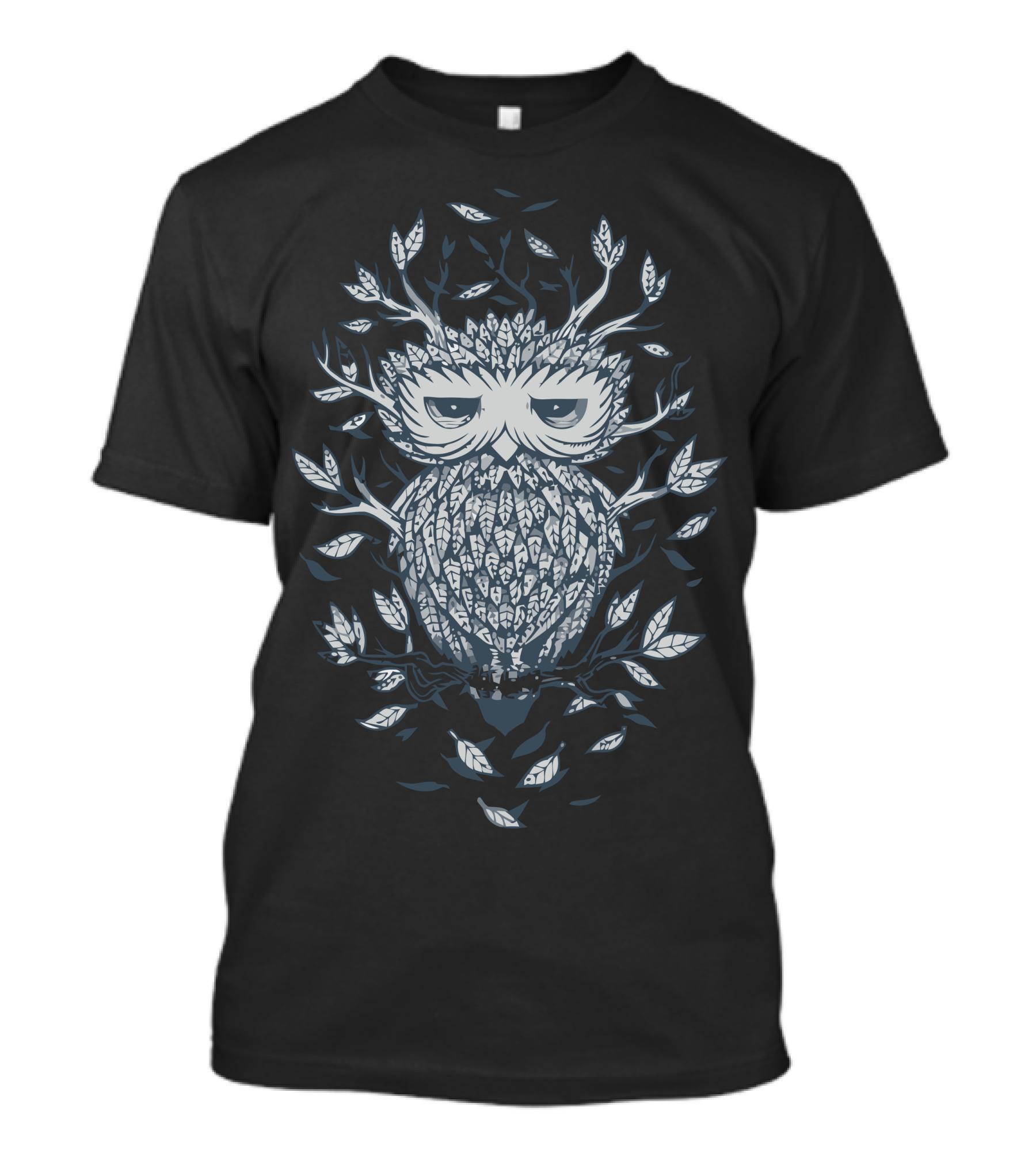 Nature Owl Tree Branches And Leaves T-Shirt