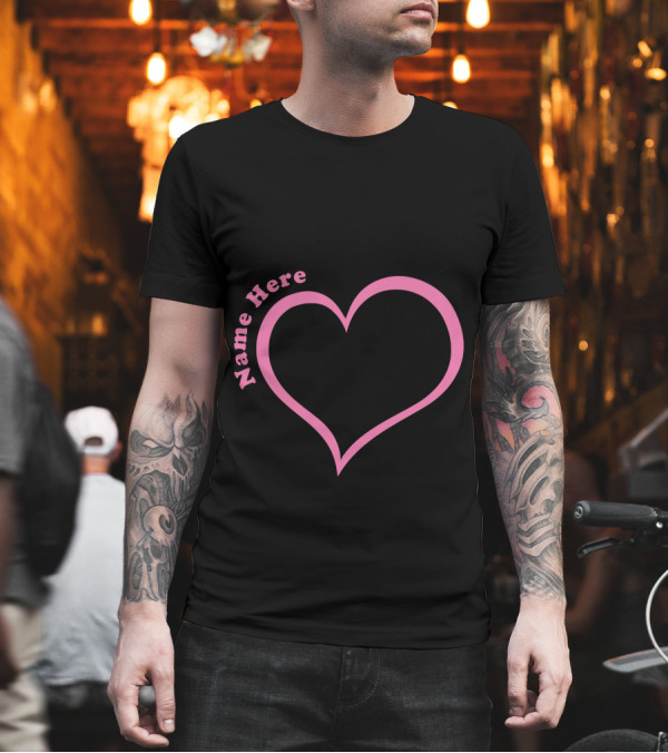 Name Here Custom Baby Girl Name Maternity Heart Footprints T-Shirt Name Here Custom Baby Girl Name Maternity Heart Footprints T-Shirt