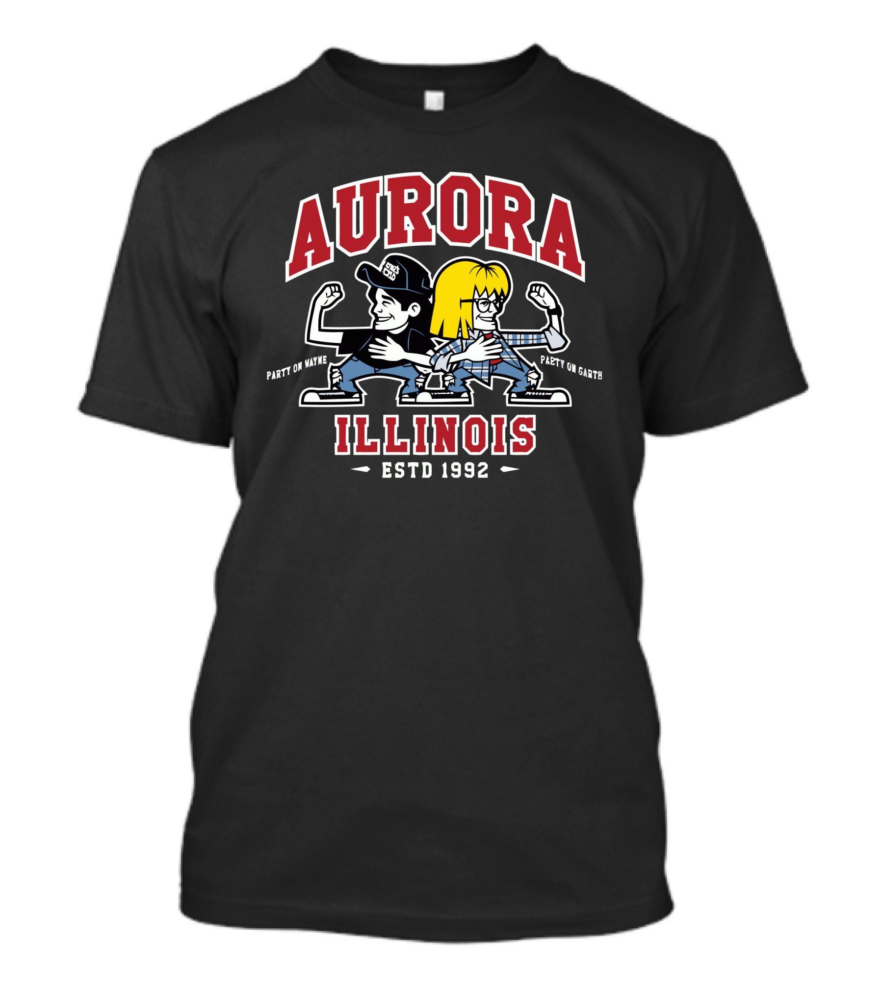 Aurora Illinois Estd 1992 Party Of Wayne And Garth T-Shirt