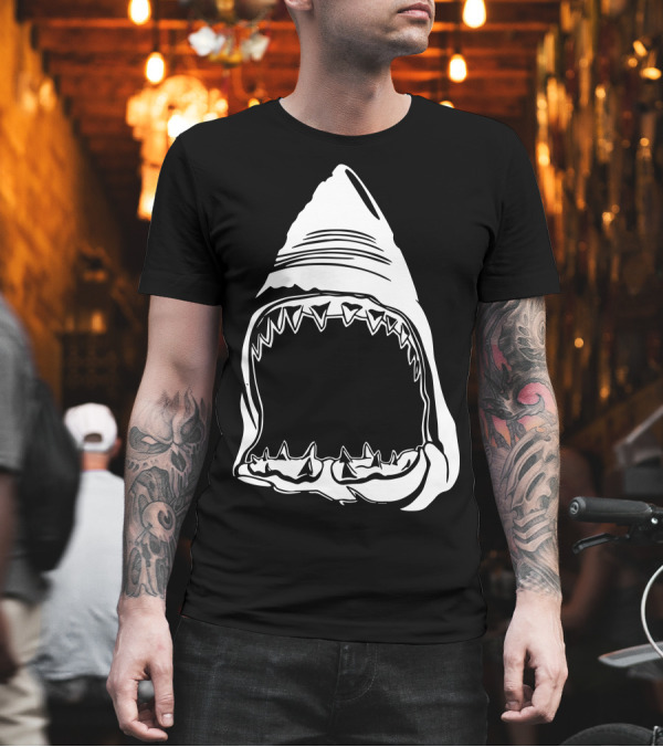 Shark Jaws Face Open Mouth T-Shirt Shark Jaws Face Open Mouth T-Shirt