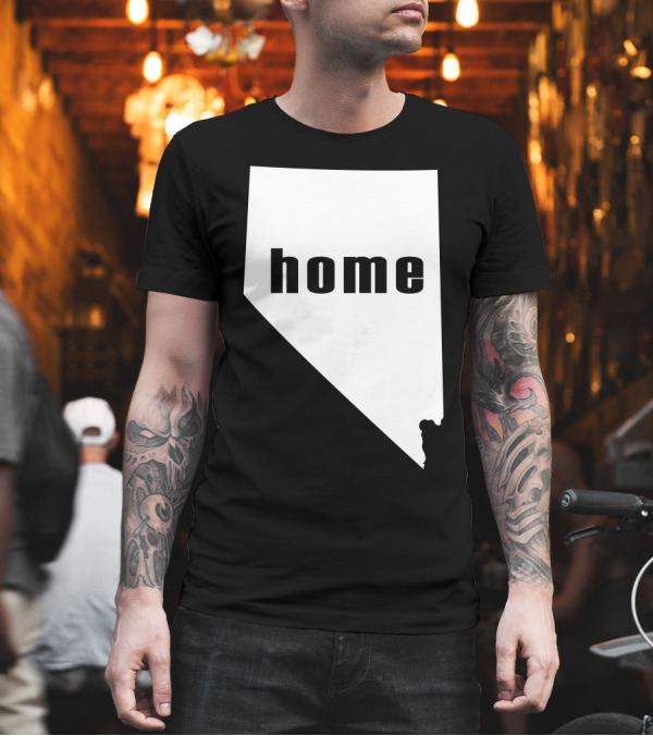 Nevada Home State Silhouette with Bear Image T-Shirt Nevada Home State Silhouette with Bear Image T-Shirt