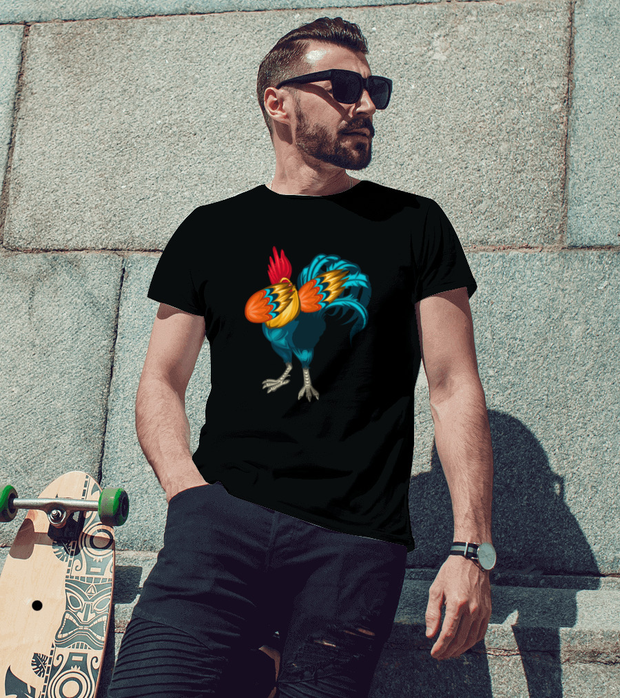 Funny Dabbing Chicken Lover Cool Dab Party Rooster T-Shirt