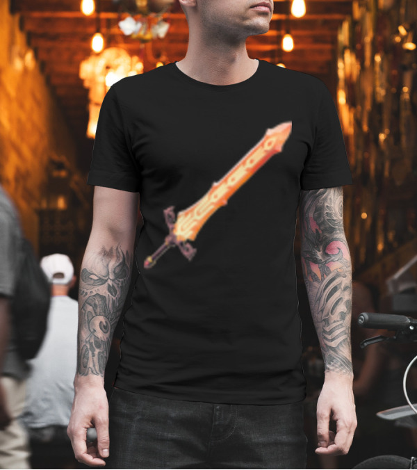 Flame Blade Fiery Sword Fantasy T-Shirt Flame Blade Fiery Sword Fantasy T-Shirt