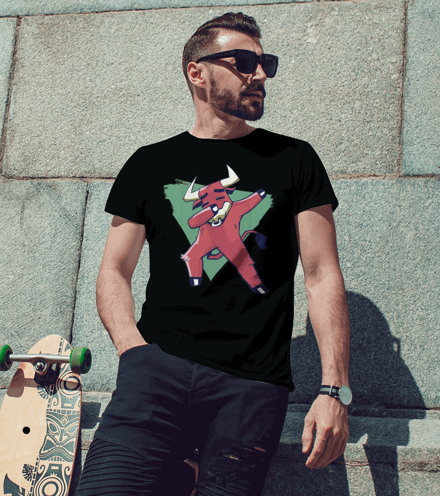 Bull Dabbing Triangle Pose T-Shirt