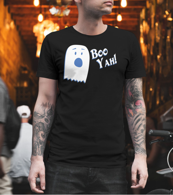 Boo Yah Ghost Cartoon Spooky T-Shirt Boo Yah Ghost Cartoon Spooky T-Shirt