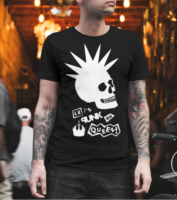 Let's Punk the Queen Skull Crown Iconic T-Shirt Let's Punk the Queen Skull Crown Iconic T-Shirt