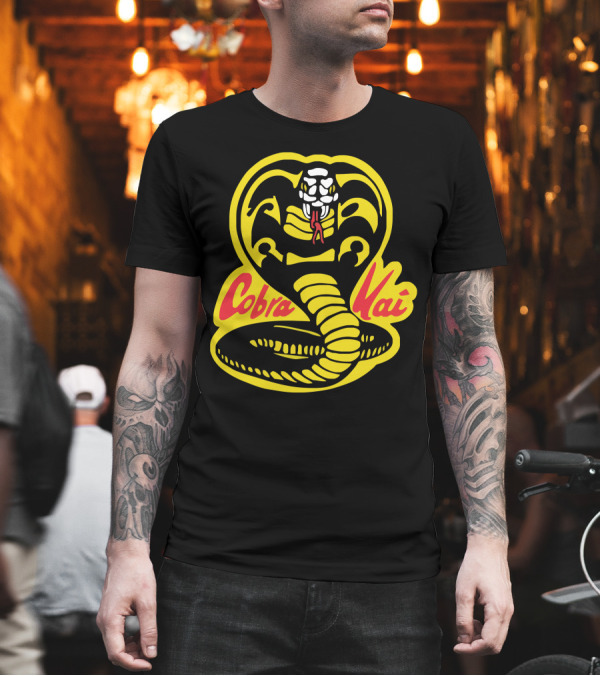 Cobra Kai Logo Yellow Red Snake T-Shirt Cobra Kai Logo Yellow Red Snake T-Shirt