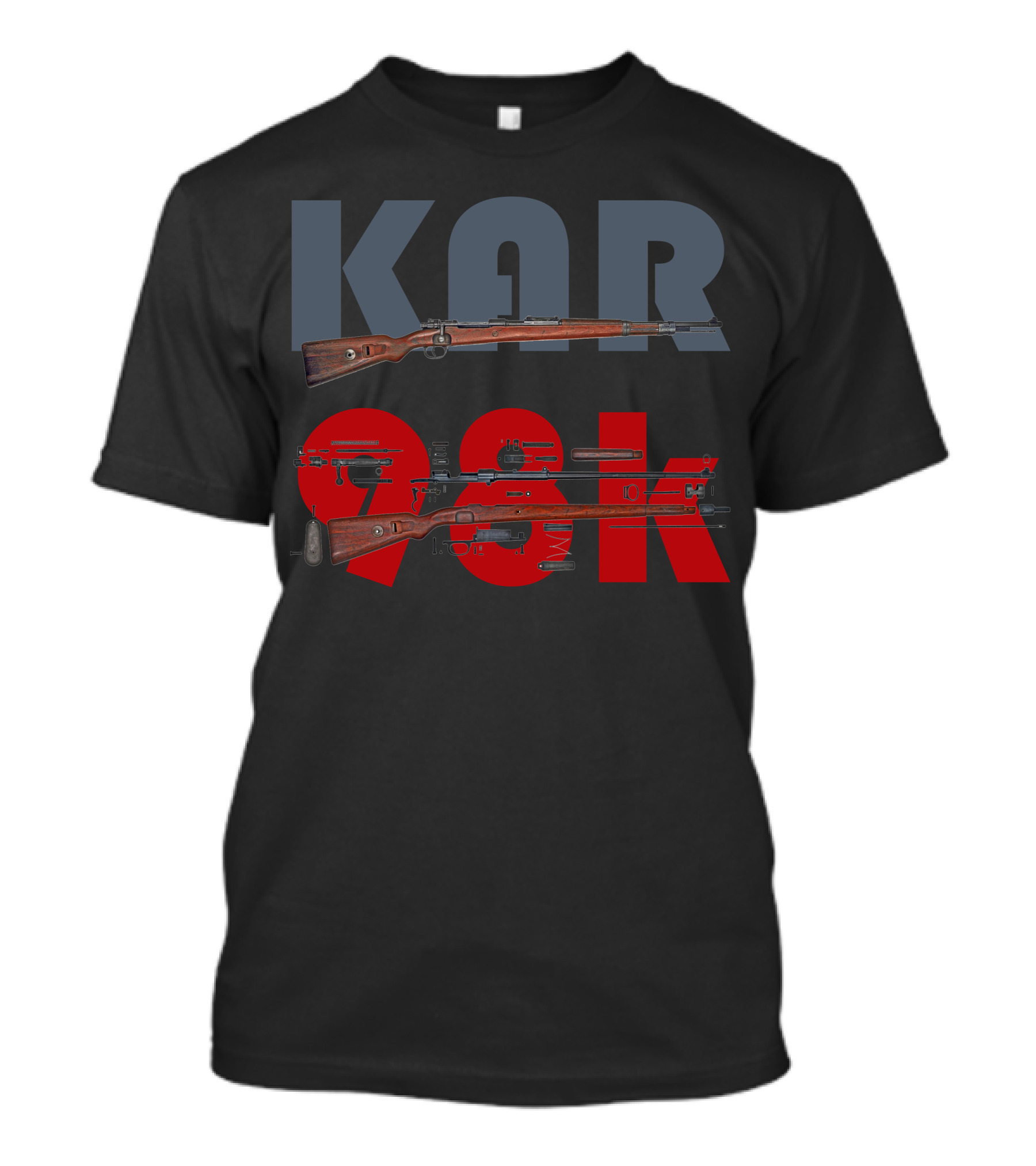 KAR 98K Sniper Rifle With Detailed Diagram T-Shirt