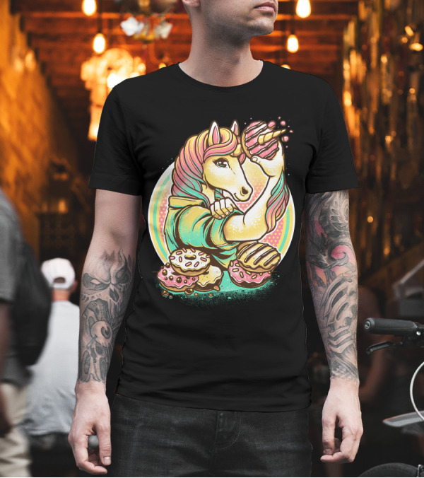 Dough It Unicorn with Doughnuts Mane and Colorful Donuts T-Shirt Dough It Unicorn with Doughnuts Mane and Colorful Donuts T-Shirt