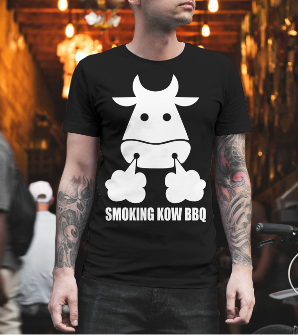 Smoking Kow BBQ Cow with Smoke Puffs T-Shirt Smoking Kow BBQ Cow with Smoke Puffs T-Shirt