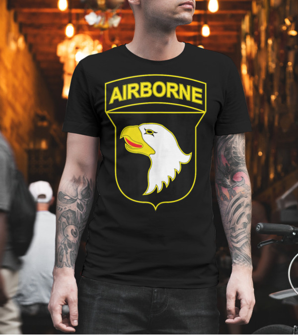 101st Airborne Division Eagle Patch Emblem T-Shirt 101st Airborne Division Eagle Patch Emblem T-Shirt