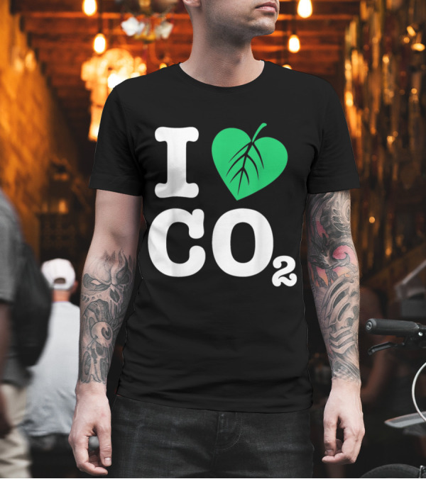 I Love CO2 with a Heart Leaf Like a Plant T-Shirt I Love CO2 with a Heart Leaf Like a Plant T-Shirt