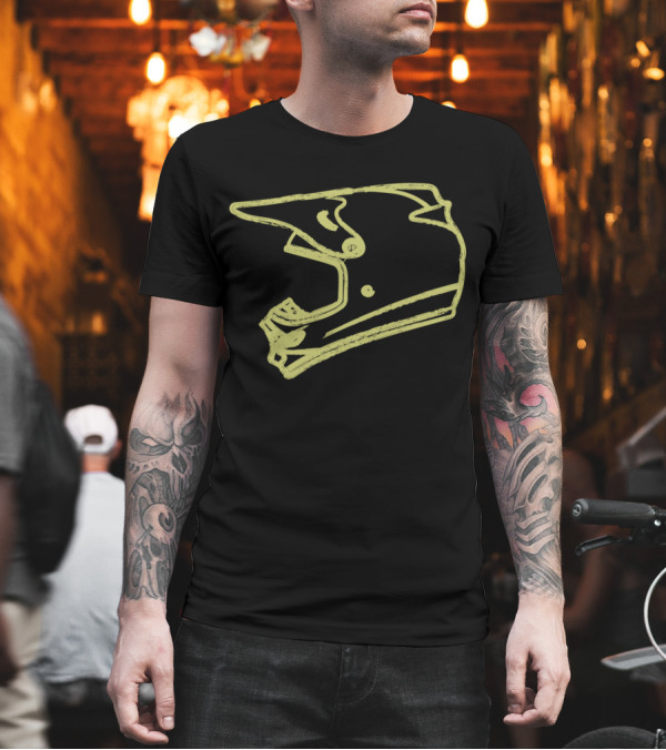 Mountain Bike Trail Helmet Sketch T-Shirt Mountain Bike Trail Helmet Sketch T-Shirt
