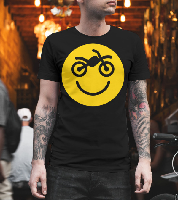 Happy Smiley Motorcycle Motocross Off the Road 2 T-Shirt Happy Smiley Motorcycle Motocross Off the Road 2 T-Shirt
