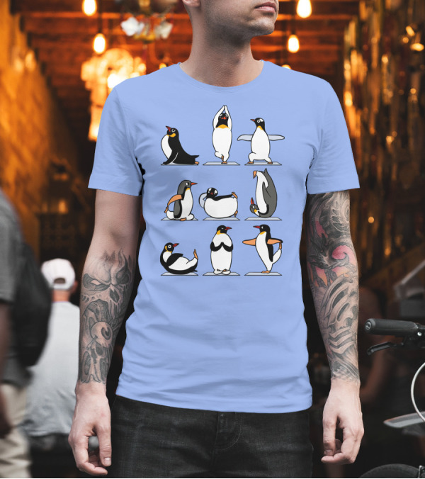 Penguin Yoga Poses Collection T-Shirt Penguin Yoga Poses Collection T-Shirt