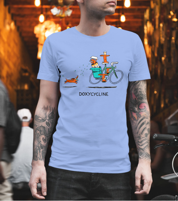 Doxycycline Pharmacy Dog Cycling Adventure T-Shirt Doxycycline Pharmacy Dog Cycling Adventure T-Shirt