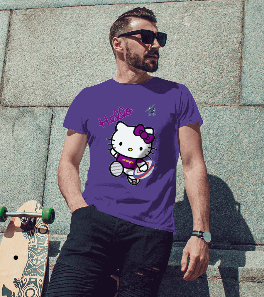 Melbourne Storm Hello Kitty Rugby T-Shirt